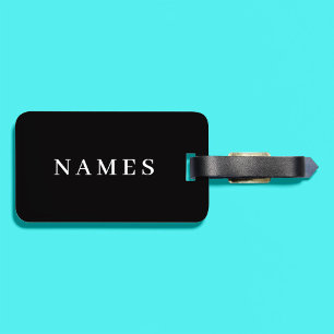 Einfache schwarze Benutzerdefiniert Hinzufügen ein Gepäckanhänger