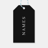 Einfache schwarze Benutzerdefiniert Hinzufügen ein Geschenkanhänger (Rückseite)