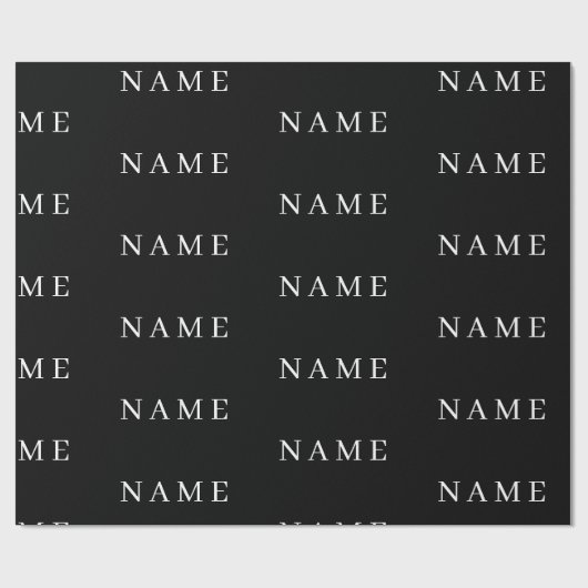 Einfache schwarze Benutzerdefiniert Hinzufügen ein Geschenkpapier (Flach)