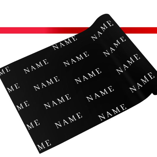 Einfache schwarze Benutzerdefiniert Hinzufügen ein Geschenkpapier