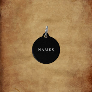 Einfache schwarze Benutzerdefiniert Hinzufügen ein Haustiermarke