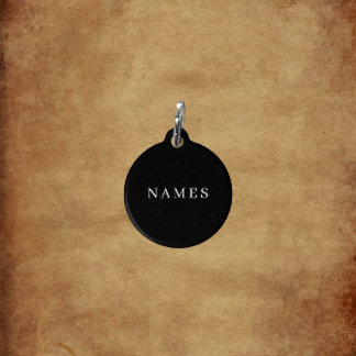 Einfache schwarze Benutzerdefiniert Hinzufügen ein Haustiermarke