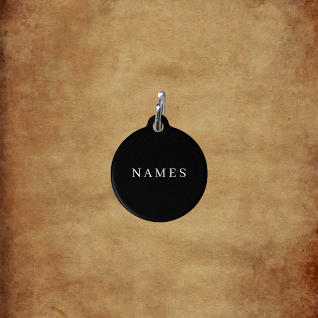 Einfache schwarze Benutzerdefiniert Hinzufügen ein Haustiermarke (Von Creator hochgeladen)