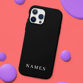 Einfache schwarze Benutzerdefiniert Hinzufügen ein iPhone Hülle