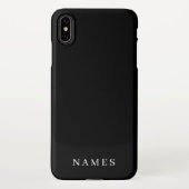 Einfache schwarze Benutzerdefiniert Hinzufügen ein iPhone Hülle (Rückseite)