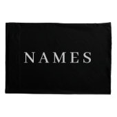 Einfache schwarze Benutzerdefiniert Hinzufügen ein Kissenbezug (Rückseite)