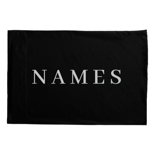 Einfache schwarze Benutzerdefiniert Hinzufügen ein Kissenbezug (Rückseite)