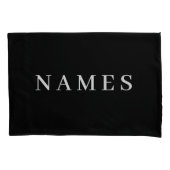 Einfache schwarze Benutzerdefiniert Hinzufügen ein Kissenbezug (Vorderseite)