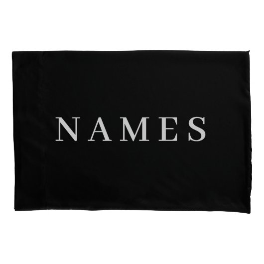 Einfache schwarze Benutzerdefiniert Hinzufügen ein Kissenbezug (Vorderseite)