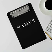 Einfache schwarze Benutzerdefiniert Hinzufügen ein Mini Klemmbrett