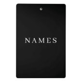 Einfache schwarze Benutzerdefiniert Hinzufügen ein Mini Klemmbrett (Rückseite)
