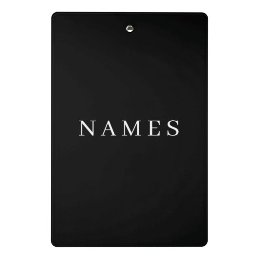 Einfache schwarze Benutzerdefiniert Hinzufügen ein Mini Klemmbrett (Rückseite)