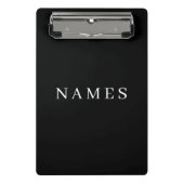 Einfache schwarze Benutzerdefiniert Hinzufügen ein Mini Klemmbrett (Vorderseite)