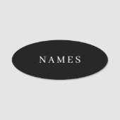Einfache schwarze Benutzerdefiniert Hinzufügen ein Namensschild (Vorderseite)