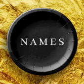 Einfache schwarze Benutzerdefiniert Hinzufügen ein Pappteller