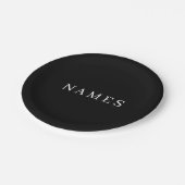 Einfache schwarze Benutzerdefiniert Hinzufügen ein Pappteller (Schrägansicht)