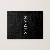 Einfache schwarze Benutzerdefiniert Hinzufügen ein Puzzle (Horizontal)