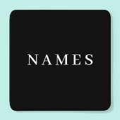 Einfache schwarze Benutzerdefiniert Hinzufügen ein Rechteckiger Pappuntersetzer