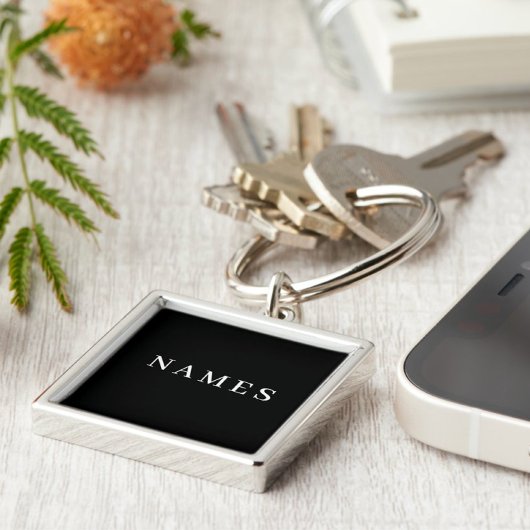 Einfache schwarze Benutzerdefiniert Hinzufügen ein Schlüsselanhänger