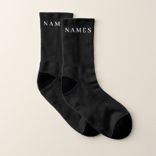 Einfache schwarze Benutzerdefiniert Hinzufügen ein Socken