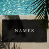 Einfache schwarze Benutzerdefiniert Hinzufügen ein Strandtuch