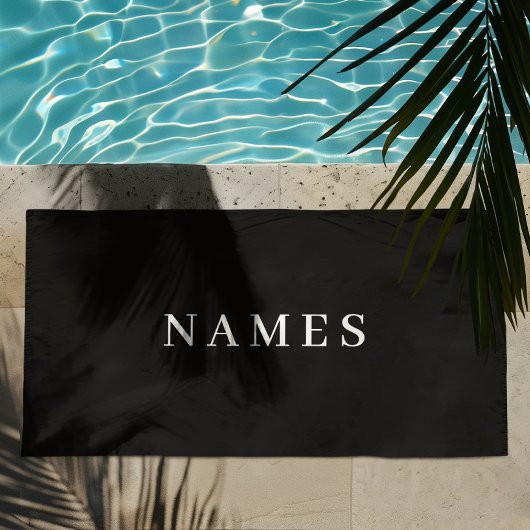 Einfache schwarze Benutzerdefiniert Hinzufügen ein Strandtuch
