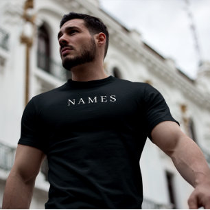 Einfache schwarze Benutzerdefiniert Hinzufügen ein T-Shirt