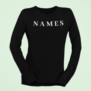 Einfache schwarze Benutzerdefiniert Hinzufügen ein T-Shirt