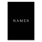 Einfache schwarze Benutzerdefiniert Hinzufügen ein Tischnummer (Vorderseite)