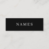 Einfache schwarze Benutzerdefiniert Hinzufügen ein Treuekarte (Rückseite)