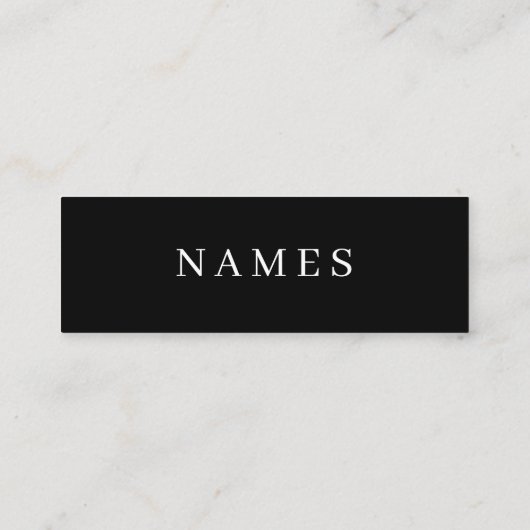 Einfache schwarze Benutzerdefiniert Hinzufügen ein Treuekarte (Rückseite)