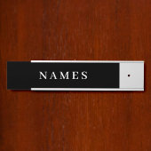 Einfache schwarze Benutzerdefiniert Hinzufügen ein Türschild