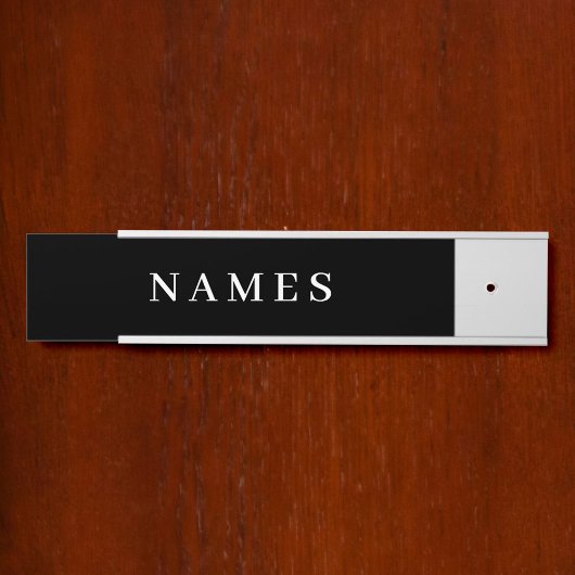 Einfache schwarze Benutzerdefiniert Hinzufügen ein Türschild