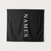 Einfache schwarze Benutzerdefiniert Hinzufügen ein Wandteppich (Vorderseite (Horizontal))