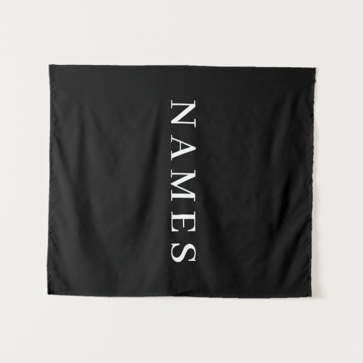 Einfache schwarze Benutzerdefiniert Hinzufügen ein Wandteppich (Vorderseite (Horizontal))