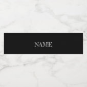 Einfache schwarze Benutzerdefiniert Hinzufügen ein Wasserflaschenetikett (Einzelnes Label)