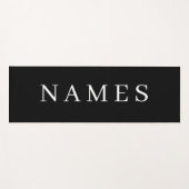 Einfache schwarze Benutzerdefiniert Hinzufügen ein Yogamatte (Vorderseite (Horizontal))