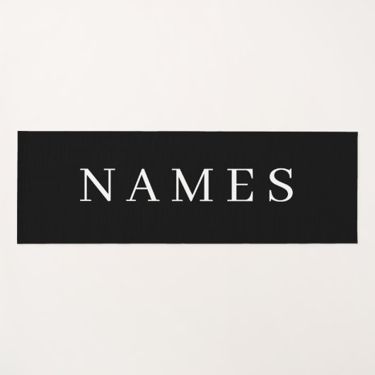 Einfache schwarze Benutzerdefiniert Hinzufügen ein Yogamatte (Vorderseite (Horizontal))