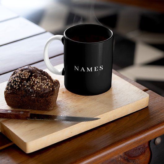 Einfache schwarze Benutzerdefiniert Hinzufügen ein Zweifarbige Tasse