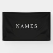 Einfache Schwarze Benutzerdefiniert Hinzufügen Ihr Banner (Horizontal)