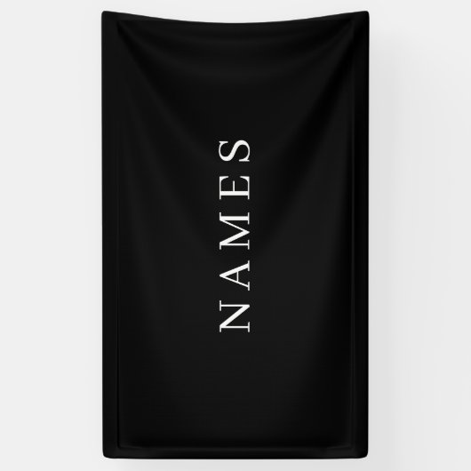 Einfache Schwarze Benutzerdefiniert Hinzufügen Ihr Banner (Vertikal)