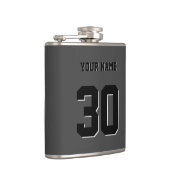 Einfache schwarze benutzerdefinierte Nummer und Na Flachmann (Rechts)