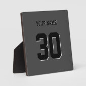 Einfache schwarze benutzerdefinierte Nummer und Na Fotoplatte (Vorderseite)