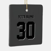 Einfache schwarze benutzerdefinierte Nummer und Na Keramikornament (Rechts)