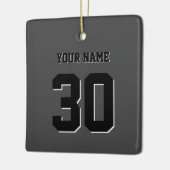 Einfache schwarze benutzerdefinierte Nummer und Na Keramikornament (Links)