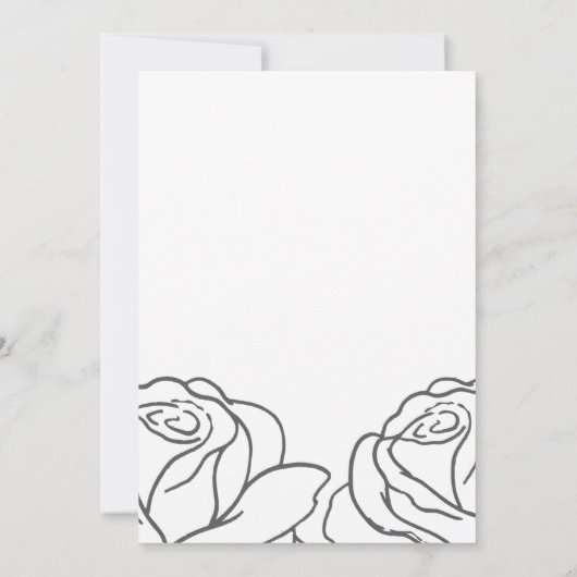 Einfache Schwarze Bläserkalligraphie Einladung (Rückseite)