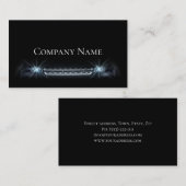 Einfache, schwarze, elegante Frontlader-Lichtkarte Visitenkarte (Vorne/Hinten)