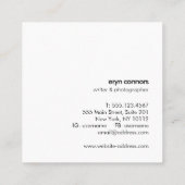 Einfache schwarze Fett-Moderne Typografie Quadratische Visitenkarte (Rückseite)