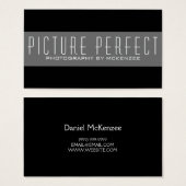 Einfache Schwarze Fotografie-Karte (Vorne & Hinten)