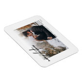 Einfache schwarze frohe Weihnachts-White Card Magnet (Rechte Seite)